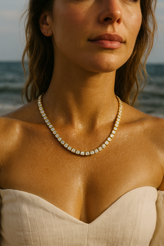 Tennis - Gold Necklace